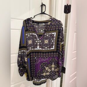 Cato Purple and Black Women's Top